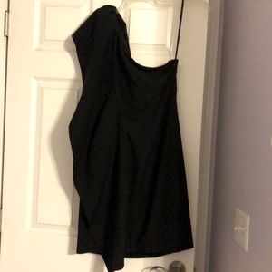Calvin Klein one-shoulder dress. Black. Size 10. Never worn.